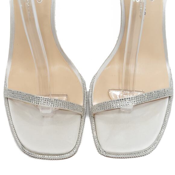 Jessica Simpson Bride Happily Ever After Ostey White Heels Size 8.5 - Picture 3 of 15